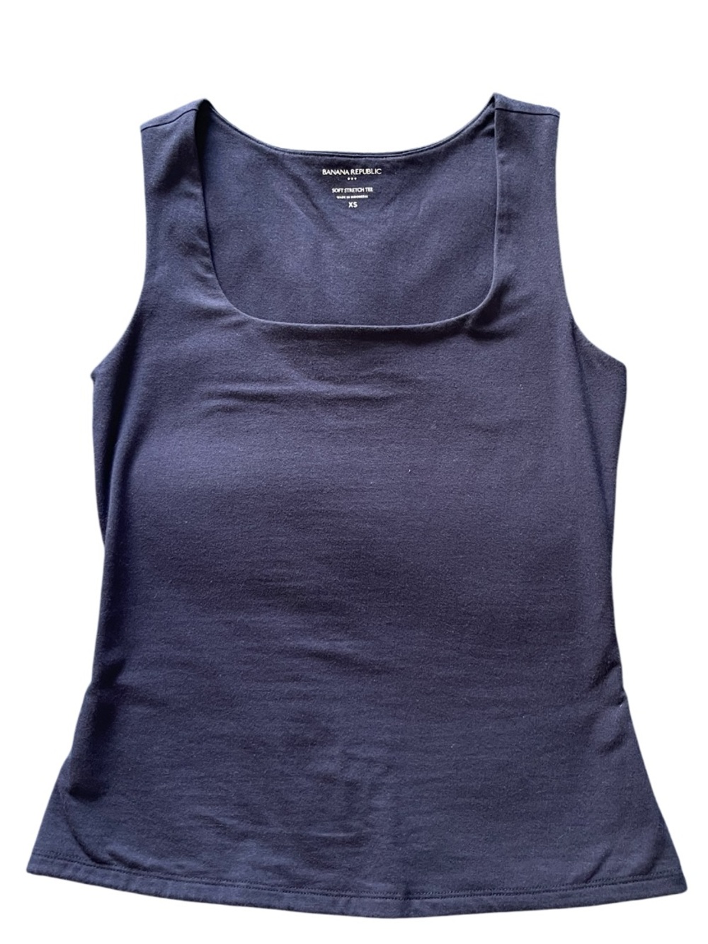 Navy Square Neck Tank Top